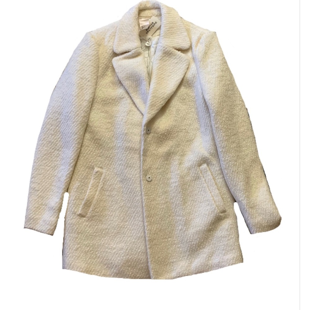 Forever21 Exclusive Off White Mint Long Coat